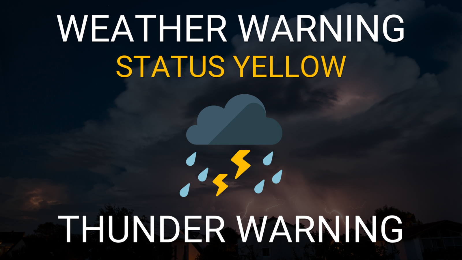 A Status Yellow - Thunderstorm Warning Issued for Cork