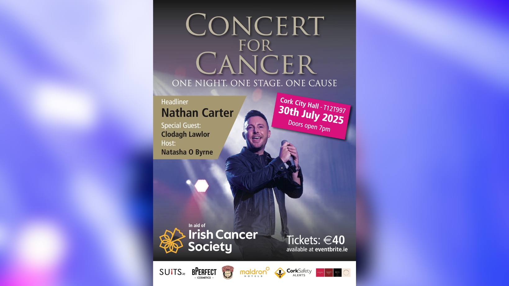 Nathan Carter to Headline Cork Concert for Cancer Fundraiser in July