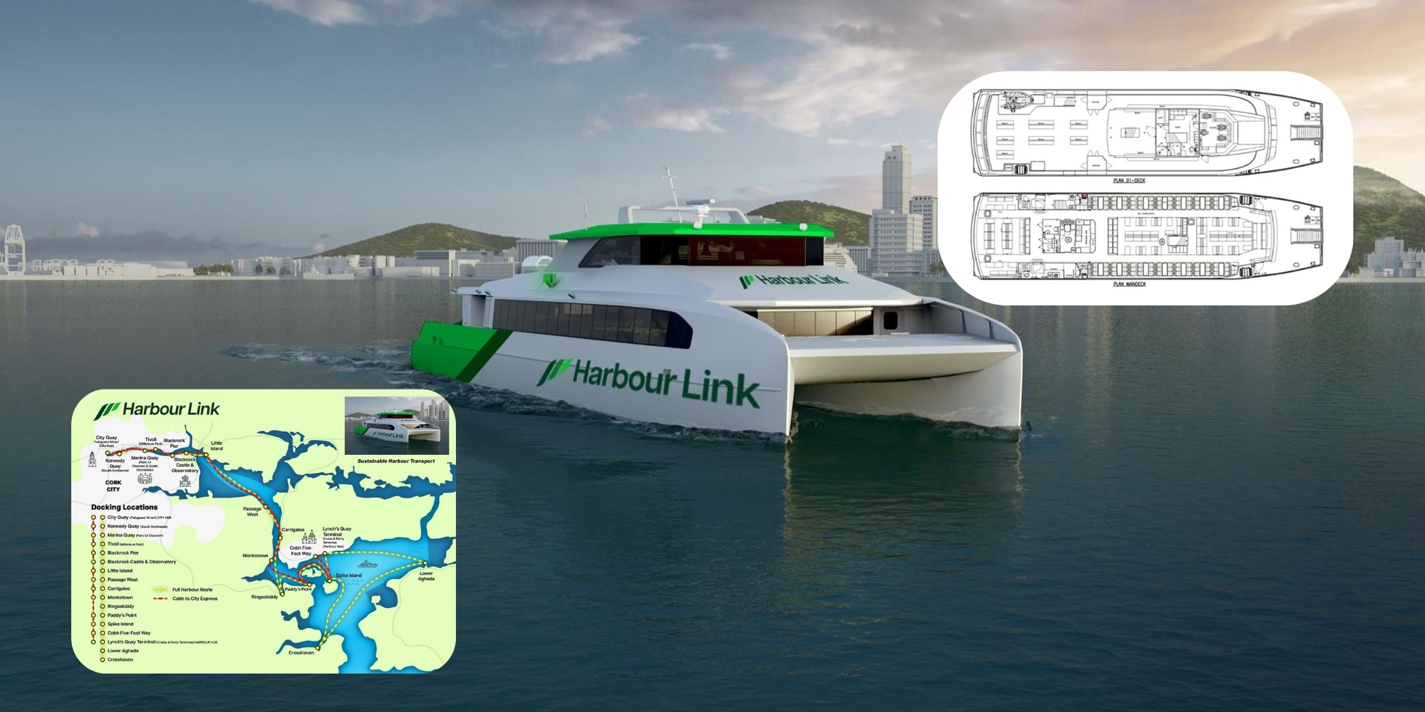 Cork Harbour to Welcome €80m Zero-Emission Ferry Service Connecting 17 Locations