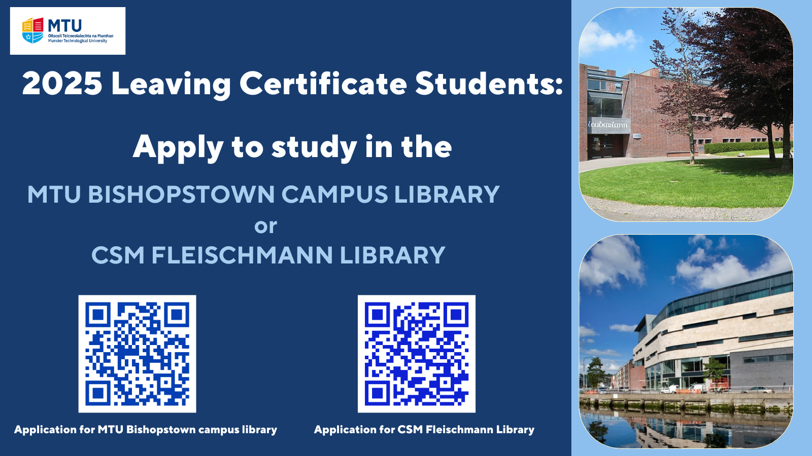 MTU Opens Library Doors to Leaving Certificate Students for Exam Preparation