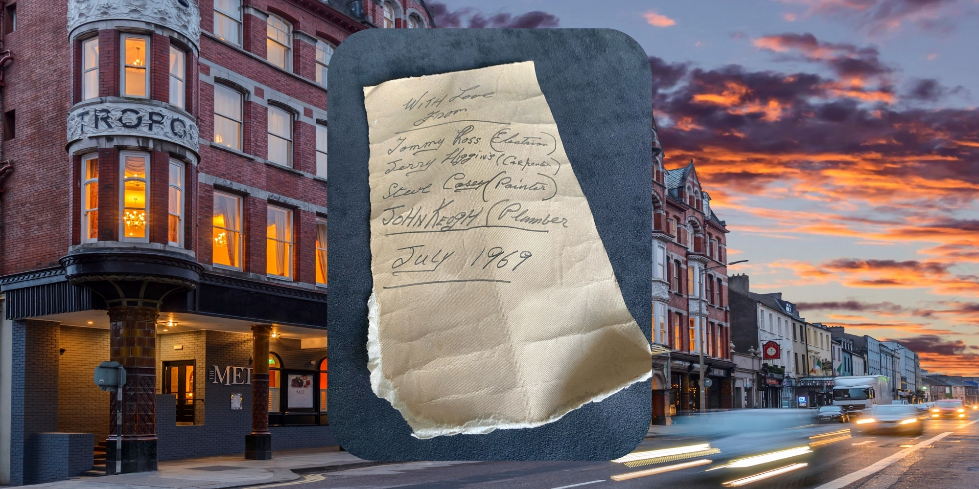 Historic Note Found in Cork Hotel Wall Sparks Search for 1960s Workers