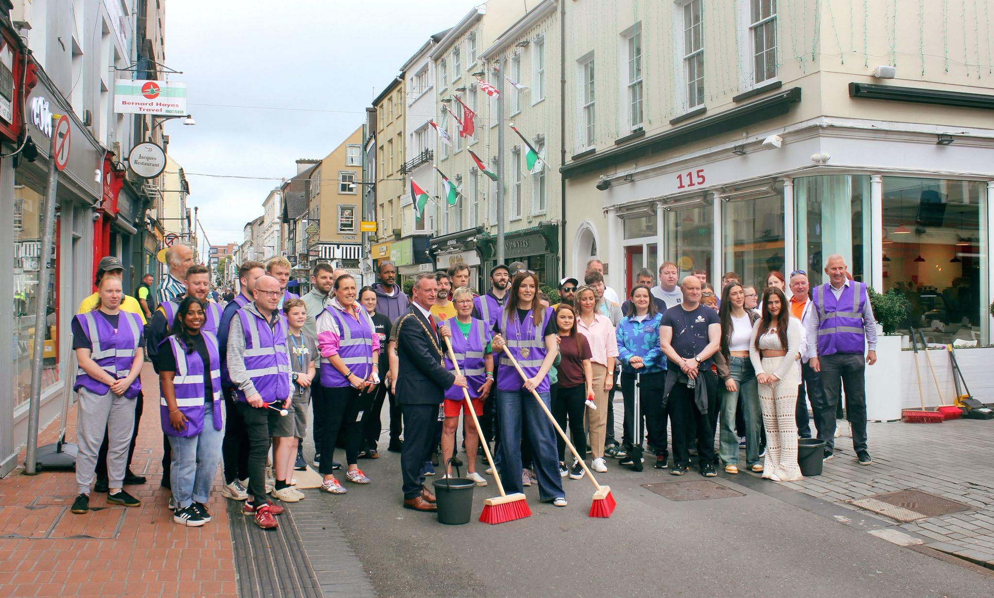 Cork Businesses and Volunteers Unite for Second City Centre Cleaning Blitz