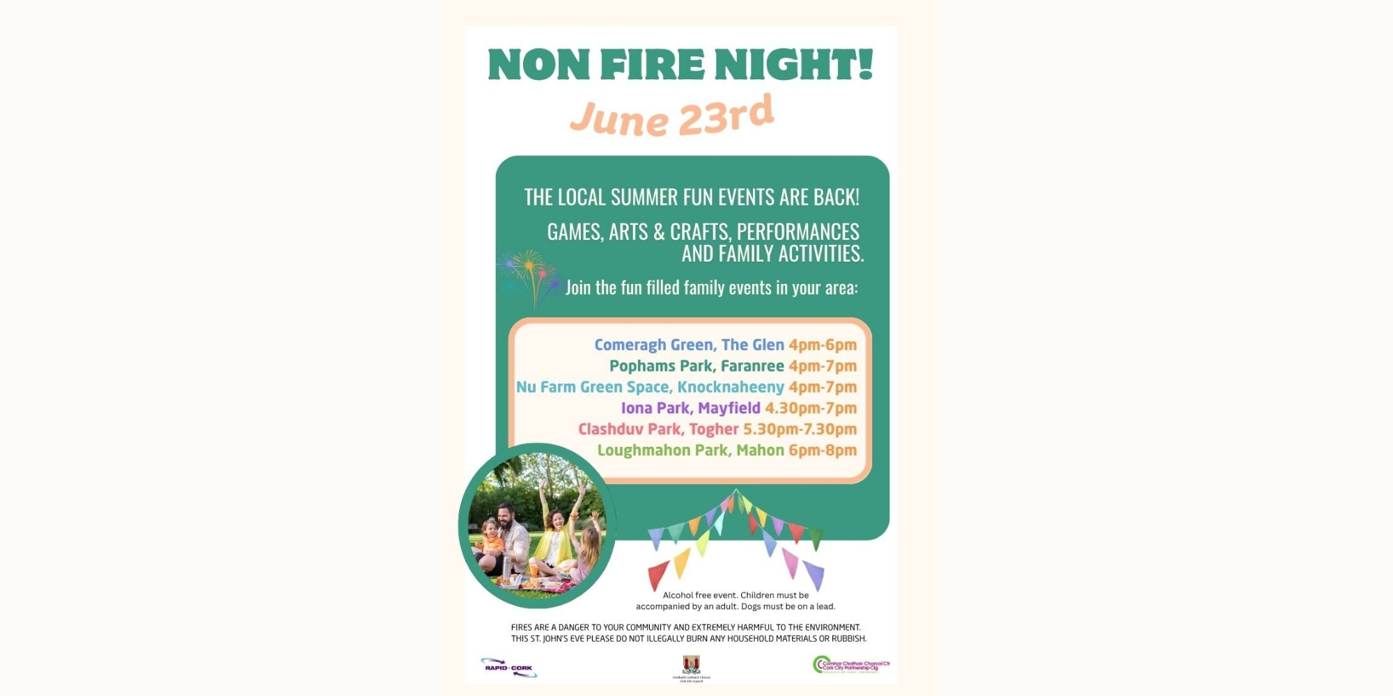 Cork Communities Celebrate Bonfire Night with Environment-Friendly 'Non-Fire Night' Events