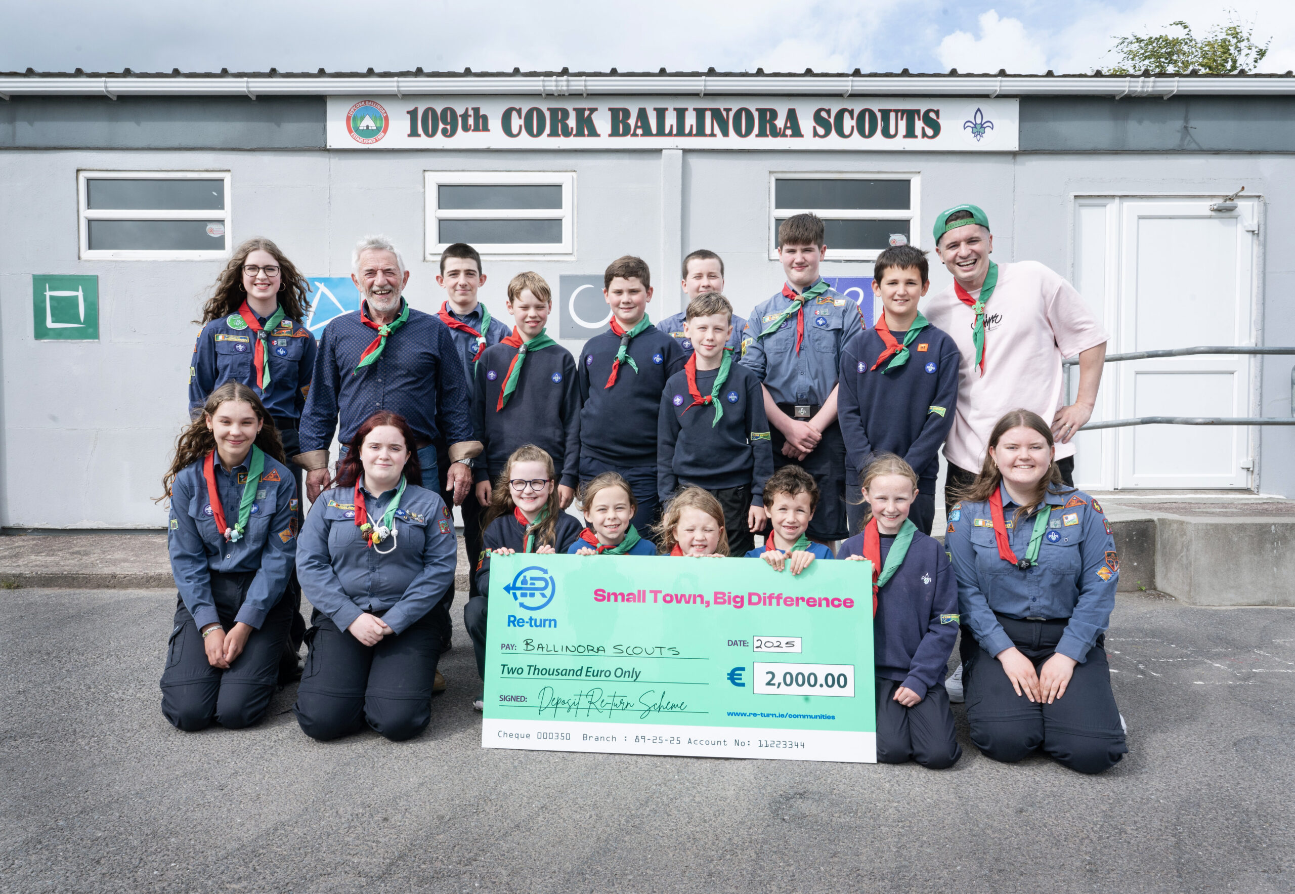 Ballinora Scouts Celebrate €2,000 Win from National Re-turn Campaign