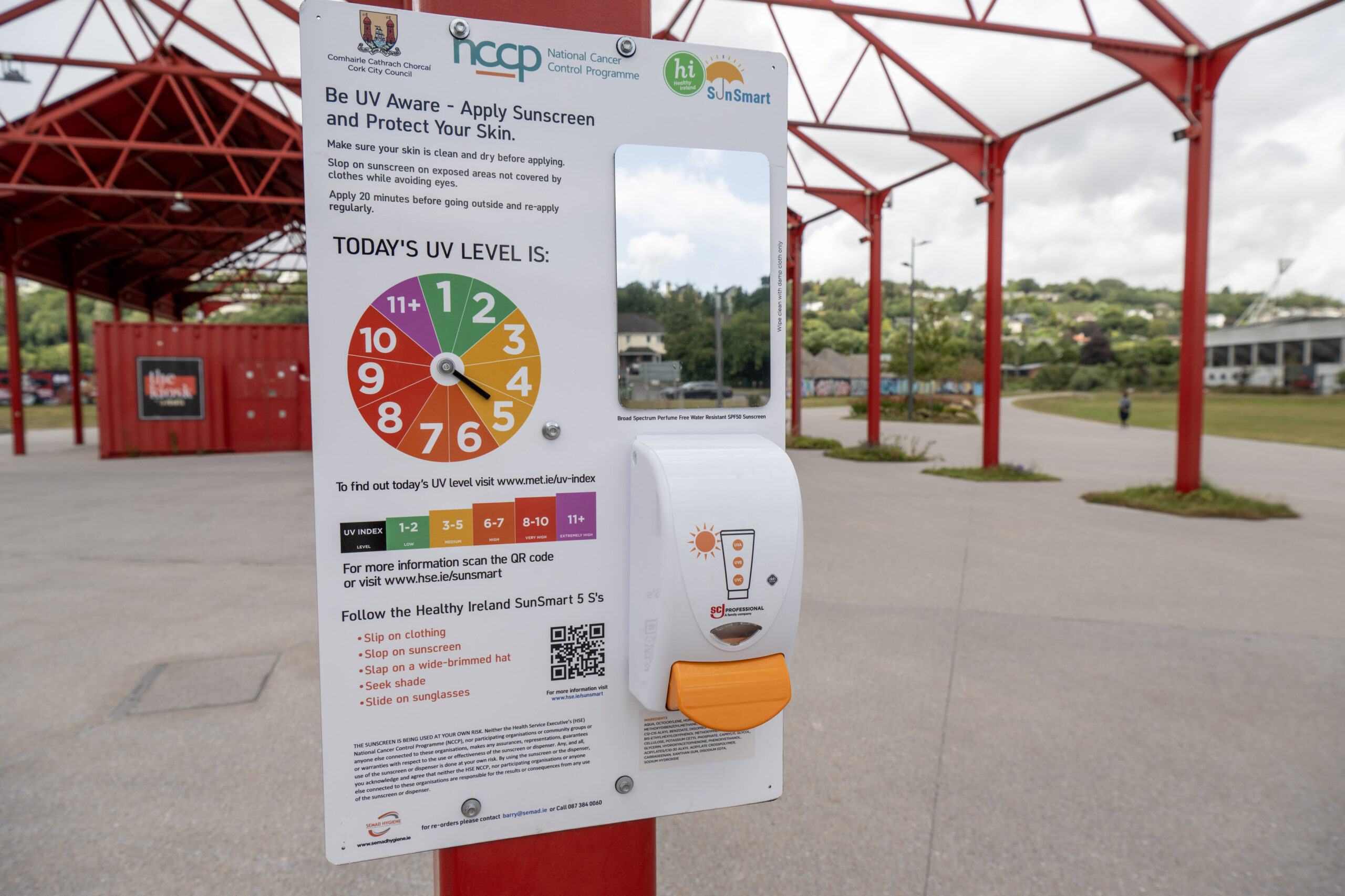 Cork City Parks Get Free Sunscreen Dispensers in Skin Cancer Prevention Pilot
