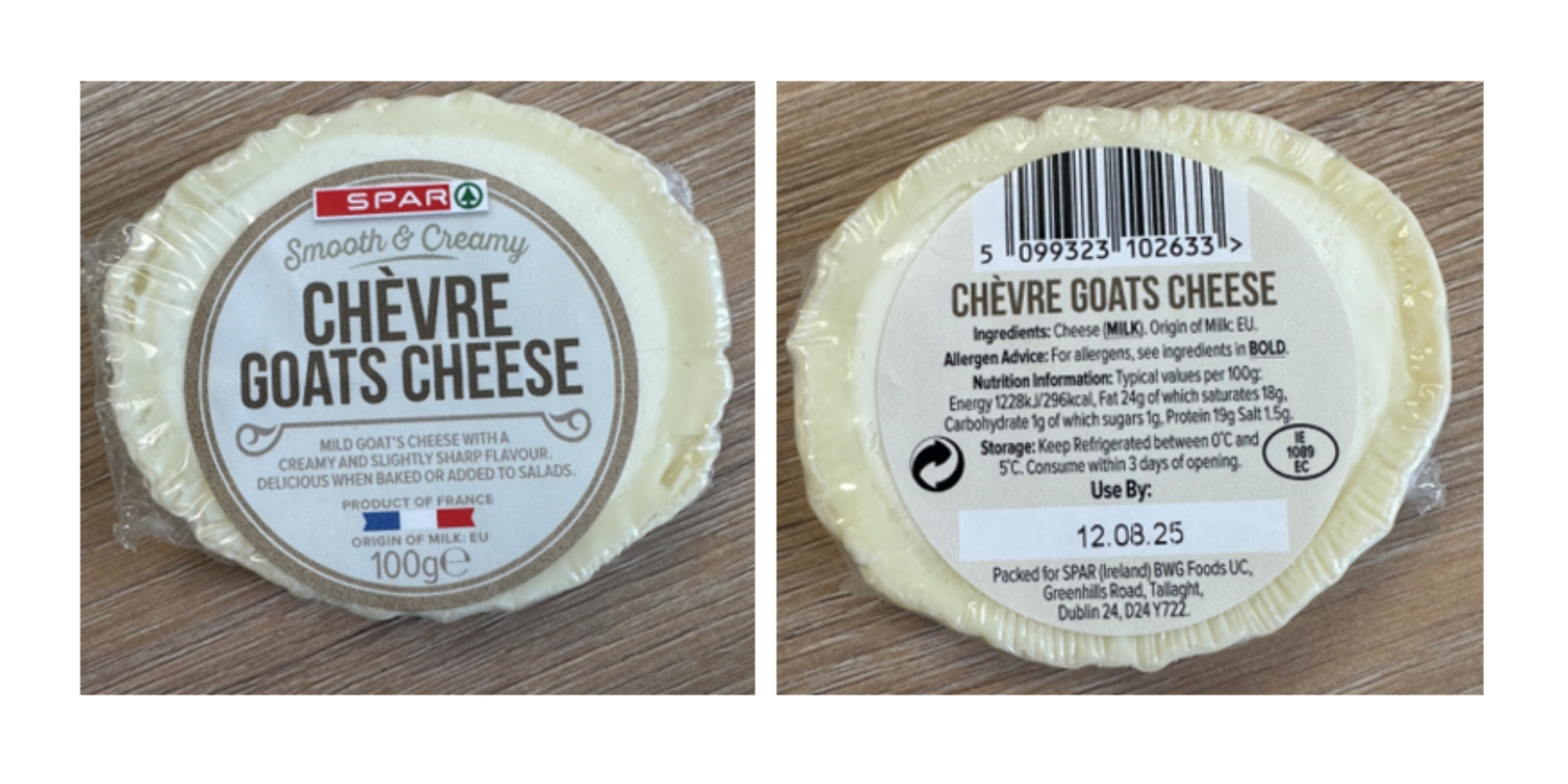 Urgent Recall: Spar Goats Cheese Withdrawn Over Listeria Concerns