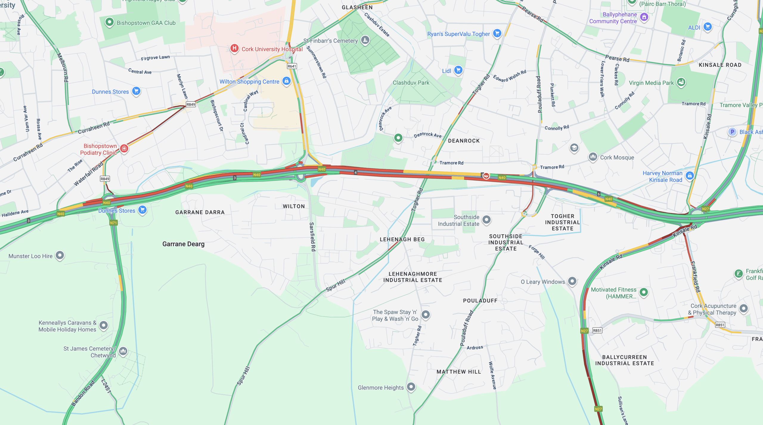 Collision on N40 Westbound
