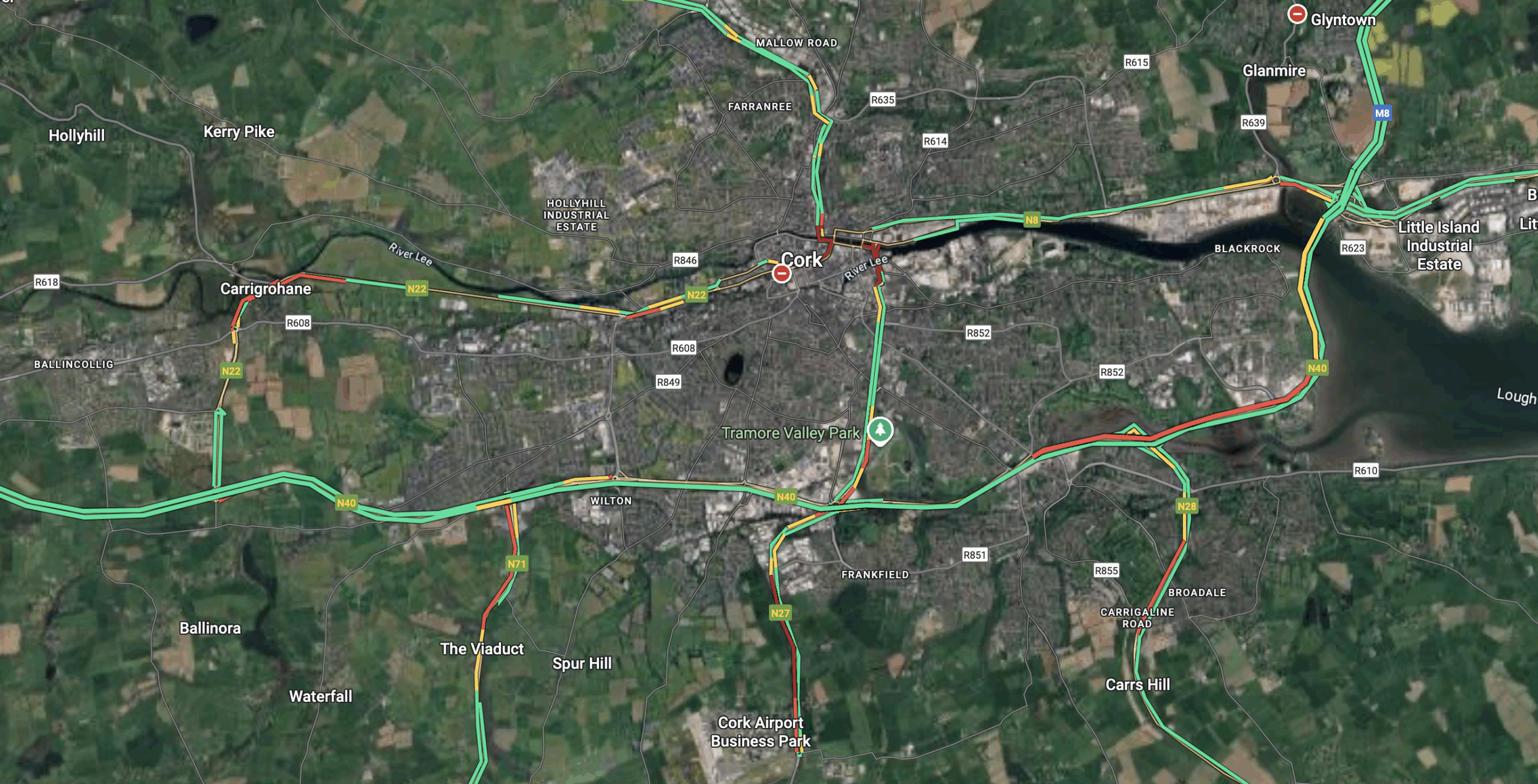Cork Traffic Update: Heavy Delays on Key Routes as Evening Rush Begins
