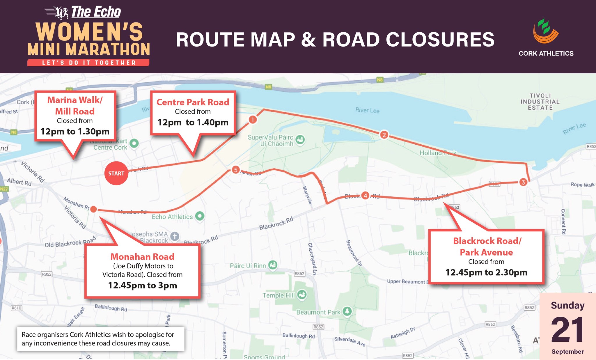 Cork Women's Mini Marathon This Sunday Brings Road Closures and Transport Changes
