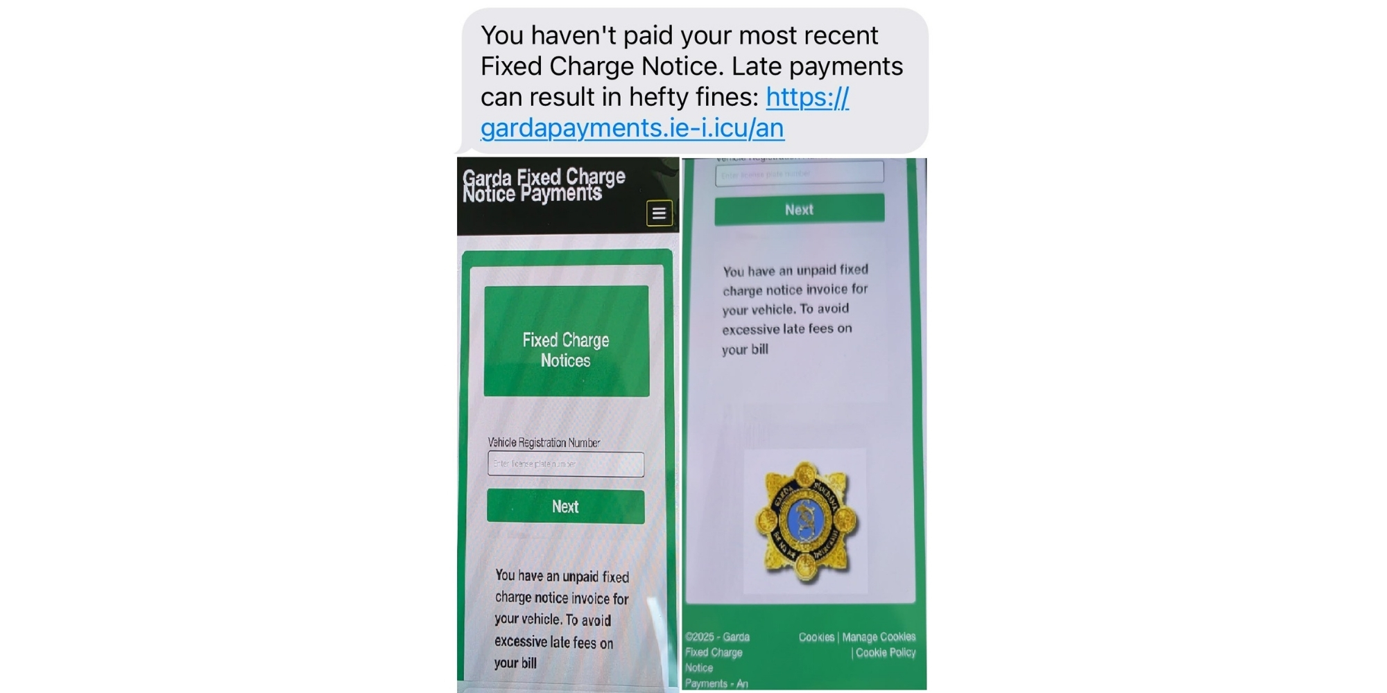 Gardaí Issue Nationwide Warning Over Fake Fixed Charge Notice Text Scam