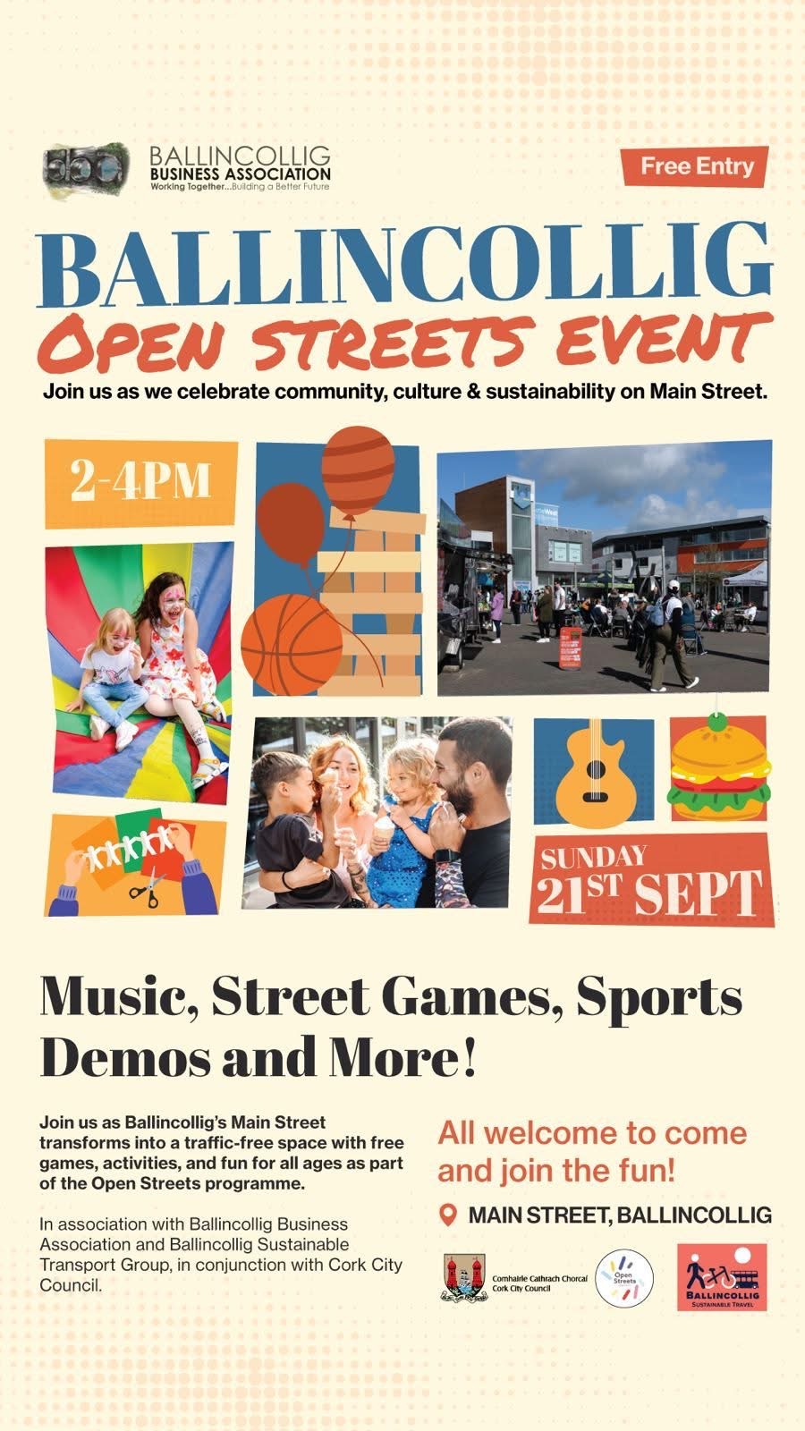 Ballincollig Main Street to Host Free ‘Open Streets’ Event