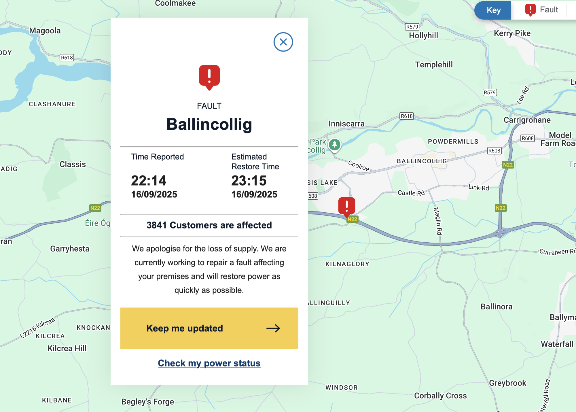 Power Outage in Ballincollig