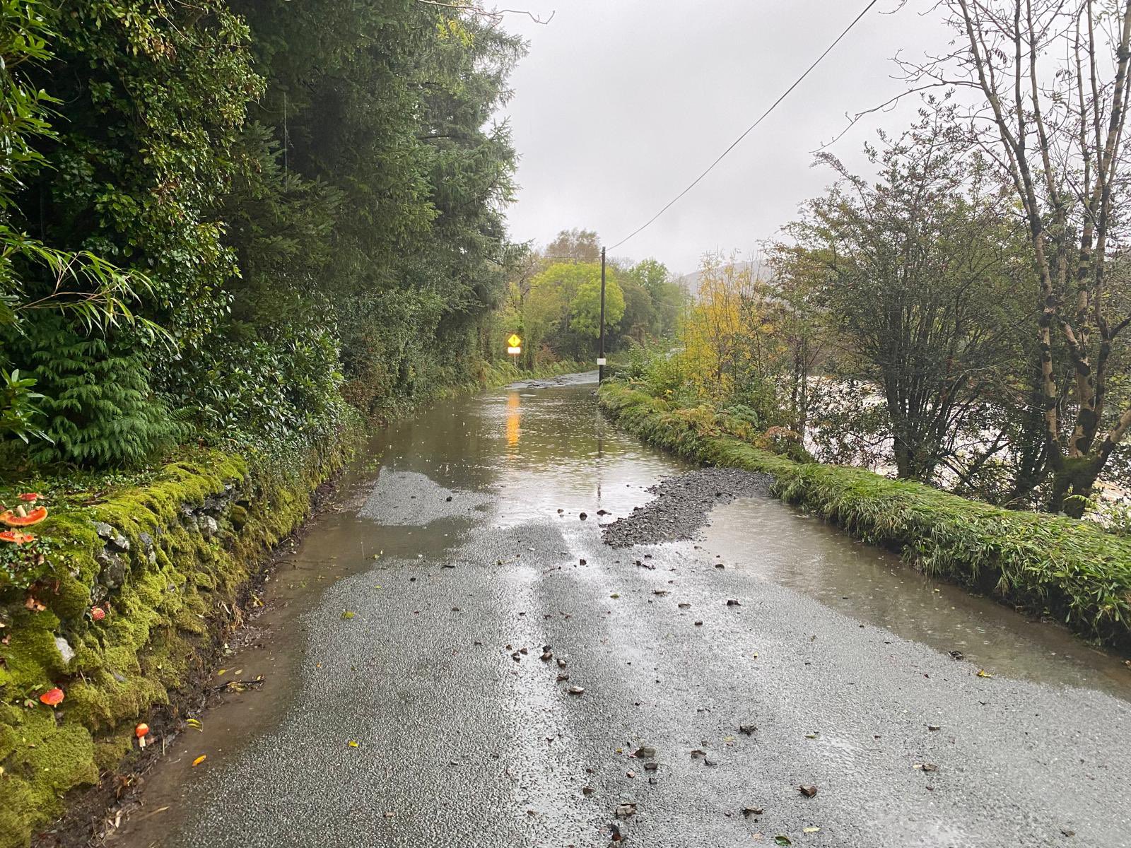 West Cork Roads Remain Closed as River Ilen Floods R594 at Madore